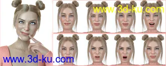 3D打印模型Z Colorful Emotions Mix and Match Expressions for Genesis 8.1 Female的图片