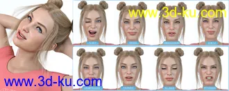 3D打印模型Z Colorful Emotions Mix and Match Expressions for Genesis 8.1 Female的图片