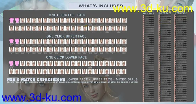 Z Colorful Emotions Mix and Match Expressions for Genesis 8.1 Female模型的图片10