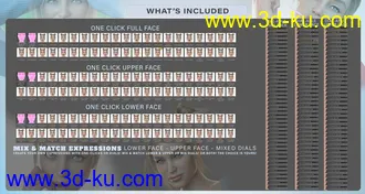 3D打印模型Z Colorful Emotions Mix and Match Expressions for Genesis 8.1 Female的图片