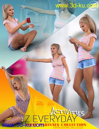 3D打印模型Z Everyday Activities - Poses and Expressions for Genesis 8 Female and Victoria 8的图片