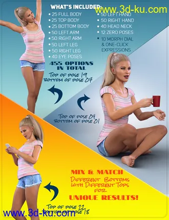 3D打印模型Z Everyday Activities - Poses and Expressions for Genesis 8 Female and Victoria 8的图片