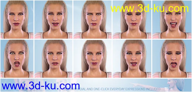 Z Everyday Activities - Poses and Expressions for Genesis 8 Female and Victoria 8模型的图片7