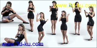 3D打印模型Z Folding Smartphone and Poses Mega Set for Genesis 8 and 8.1 Female的图片