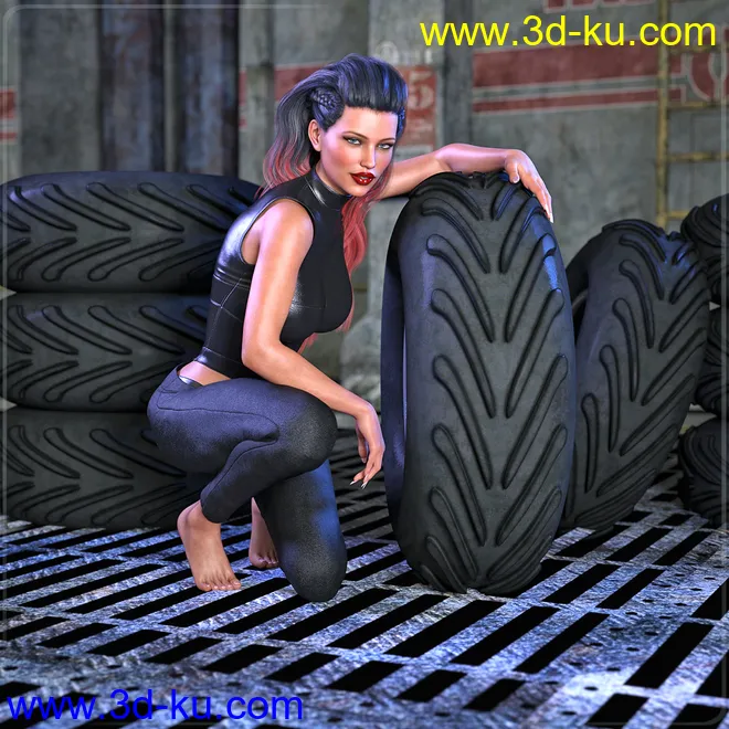 Z Hot Wheels - Props and Poses for Genesis 3 and 8 Female模型的图片2