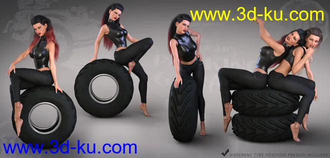 Z Hot Wheels - Props and Poses for Genesis 3 and 8 Female模型的图片3