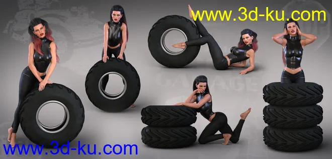 Z Hot Wheels - Props and Poses for Genesis 3 and 8 Female模型的图片4