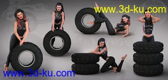 3D打印模型Z Hot Wheels - Props and Poses for Genesis 3 and 8 Female的图片