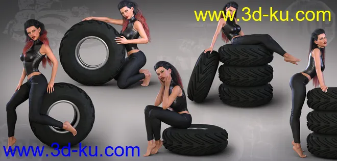 Z Hot Wheels - Props and Poses for Genesis 3 and 8 Female模型的图片7