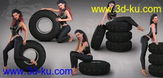3D打印模型Z Hot Wheels - Props and Poses for Genesis 3 and 8 Female的图片