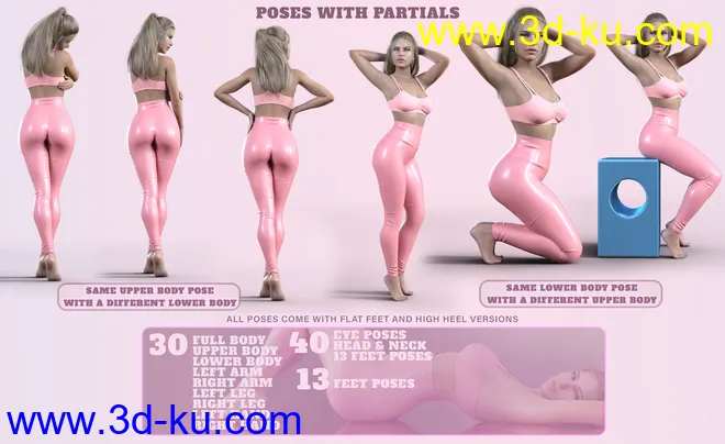 Z Natural Glute Morphs and Pose Mega Set for Genesis 8 and 8.1 Females模型的图片4