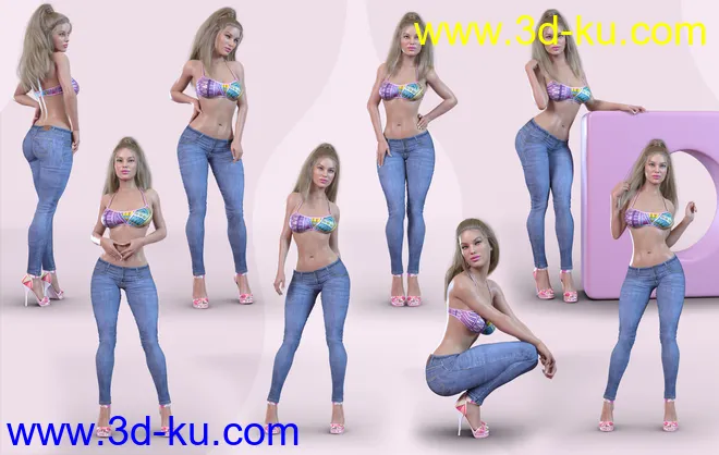 Z Petite Belle Shape and Pose Mega Set for Genesis 8 and 8.1 Females模型的图片5