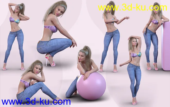 Z Petite Belle Shape and Pose Mega Set for Genesis 8 and 8.1 Females模型的图片7