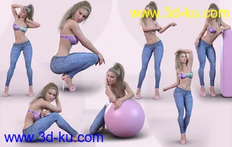 3D打印模型Z Petite Belle Shape and Pose Mega Set for Genesis 8 and 8.1 Females的图片