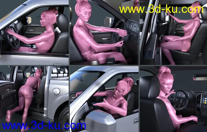 Z Pickup Truck Poses for Genesis 8 and 8.1模型的图片4