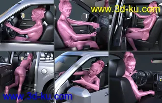 3D打印模型Z Pickup Truck Poses for Genesis 8 and 8.1的图片