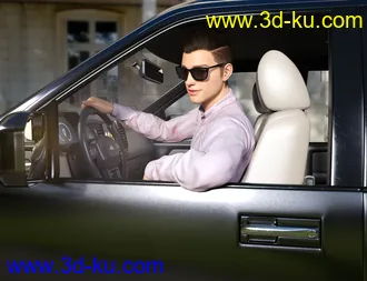 3D打印模型Z Pickup Truck Poses for Genesis 8 and 8.1的图片