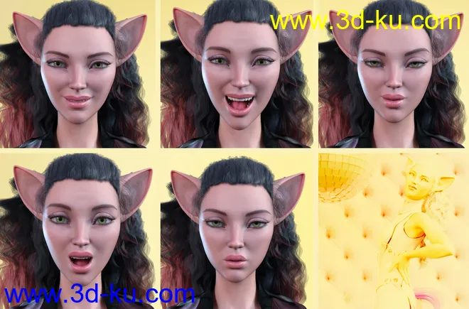 Z Star on the Rise Poses and Expressions for Kiko 8.1模型的图片5
