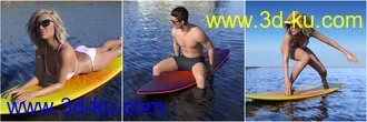 3D打印模型Z Surfboard and Poses for Genesis 3 and 8的图片