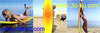 3D打印模型Z Surfboard and Poses for Genesis 3 and 8的图片