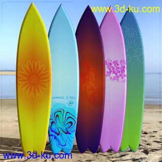3D打印模型Z Surfboard and Poses for Genesis 3 and 8的图片