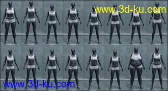 3D打印模型Zero One Everyday for Genesis 8 Females的图片