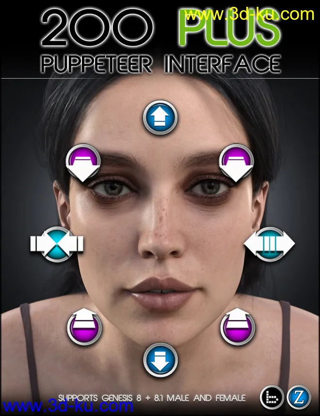 200 Plus Puppeteer Interface for Genesis 8 and 8.1模型的图片1