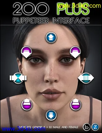 3D打印模型200 Plus Puppeteer Interface for Genesis 8 and 8.1的图片