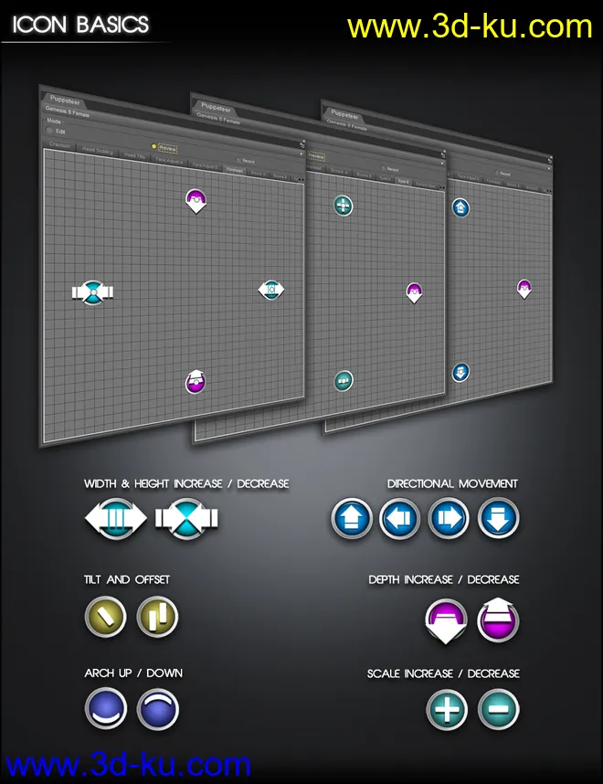 200 Plus Puppeteer Interface for Genesis 8 and 8.1模型的图片2