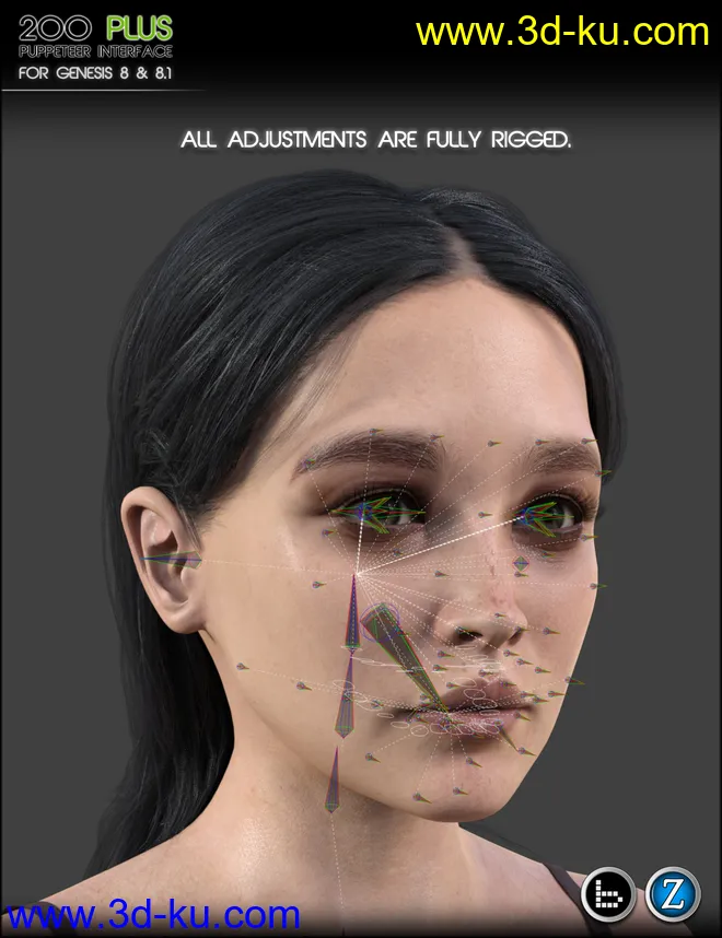 200 Plus Puppeteer Interface for Genesis 8 and 8.1模型的图片6