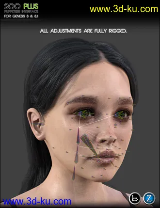 3D打印模型200 Plus Puppeteer Interface for Genesis 8 and 8.1的图片