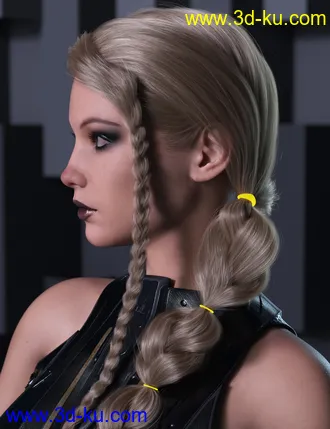 3D打印模型2021-14 Hair for Genesis 8 and 8.1 Females的图片