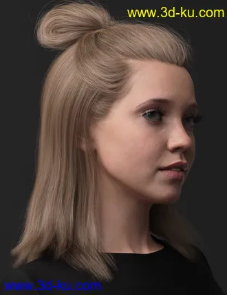 3D打印模型2021-15 Hair for Genesis 8 and 8.1 Females的图片