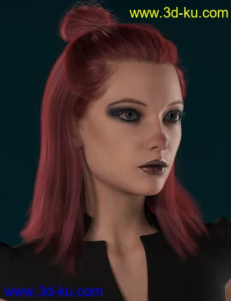 3D打印模型2021-15 Hair for Genesis 8 and 8.1 Females的图片