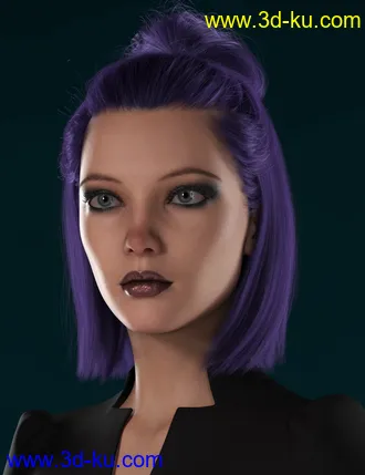 3D打印模型2021-15 Hair for Genesis 8 and 8.1 Females的图片