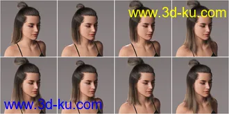 2021-15 Hair for Genesis 8 and 8.1 Females模型的图片25