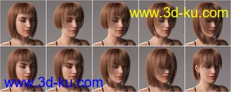 3D打印模型2021-16 Hair for Genesis 8 and 8.1 Females的图片