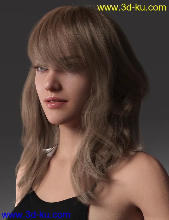 2021-17 Hair for Genesis 8 and 8.1 Females模型的图片3