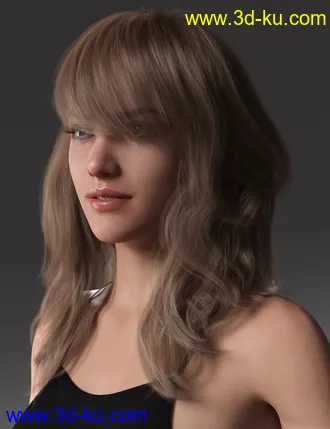 3D打印模型2021-17 Hair for Genesis 8 and 8.1 Females的图片