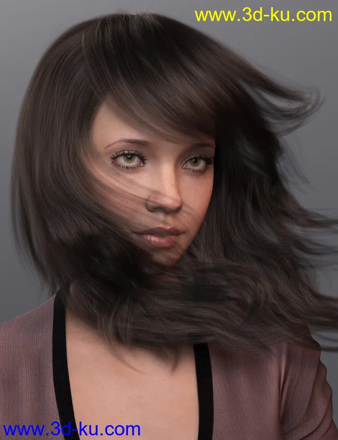 2021-17 Hair for Genesis 8 and 8.1 Females模型的图片19
