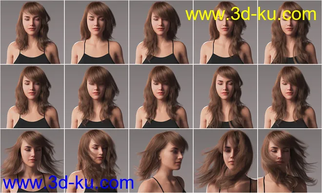 2021-17 Hair for Genesis 8 and 8.1 Females模型的图片20