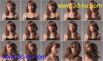 3D打印模型2021-17 Hair for Genesis 8 and 8.1 Females的图片