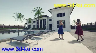 3D打印模型30 HDRIs - Luxury Pool Mansion Day的图片