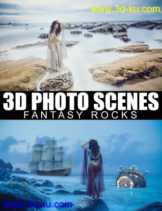 3D打印模型3D Photo Scenes - Fantasy Rocks的图片