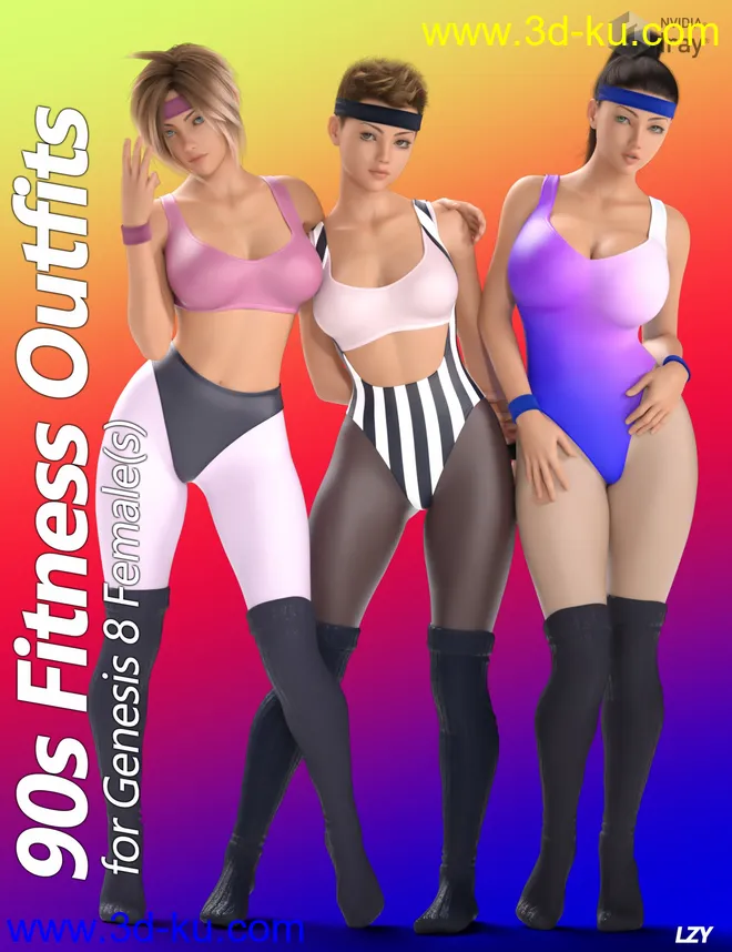 90s Fitness for G8F模型的图片1