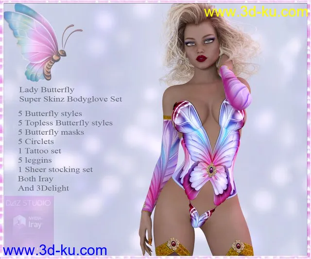 A#1 Lady Butterfly Bodyglove Set模型的图片1