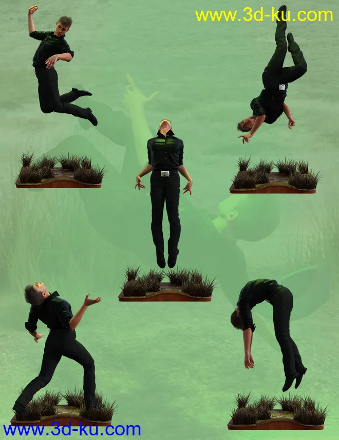 Abducted Poses for Genesis 8 Female And Male模型的图片4