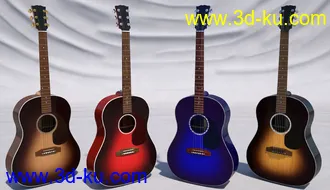 3D打印模型Acoustic Guitar and Poses for Genesis 8的图片
