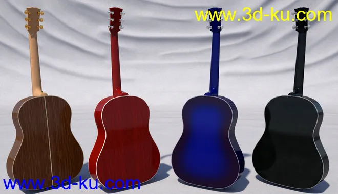 Acoustic Guitar and Poses for Genesis 8模型的图片4