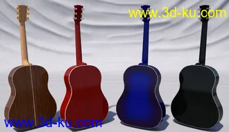 3D打印模型Acoustic Guitar and Poses for Genesis 8的图片